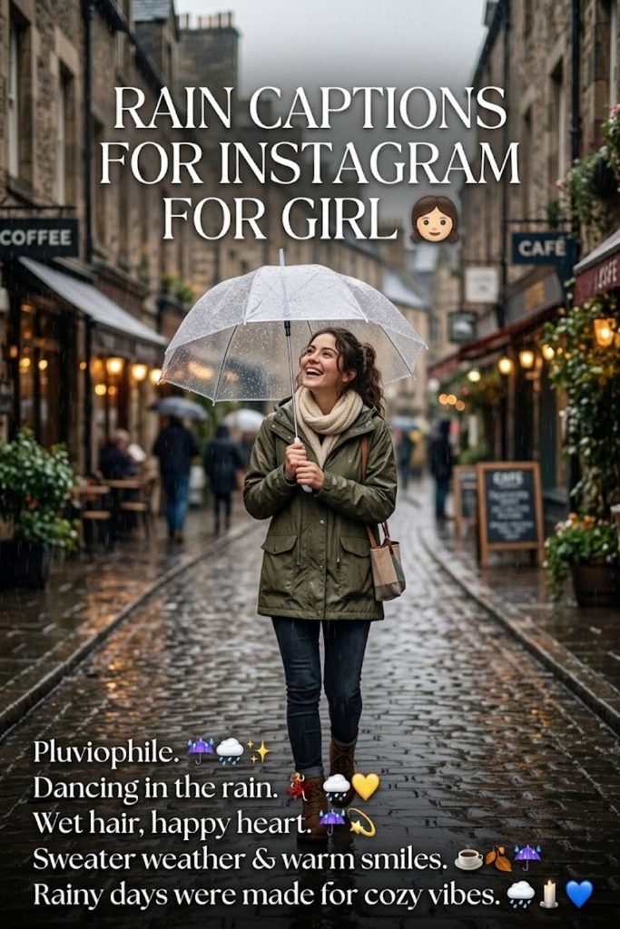 Rain Captions for Instagram for Girl 👧
