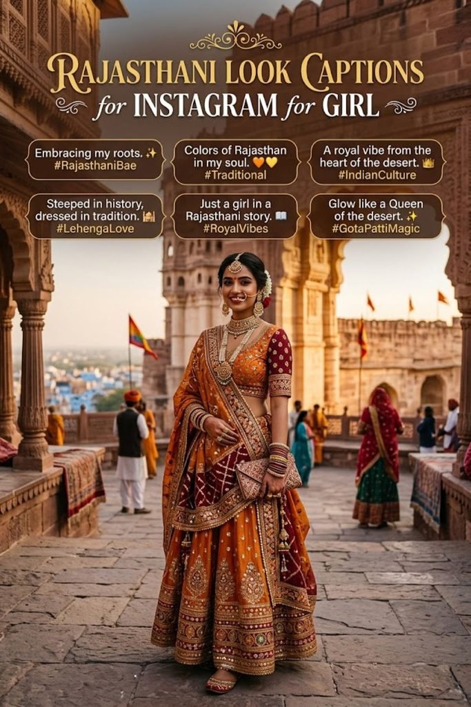 Rajasthani Look Captions for Instagram for Girl