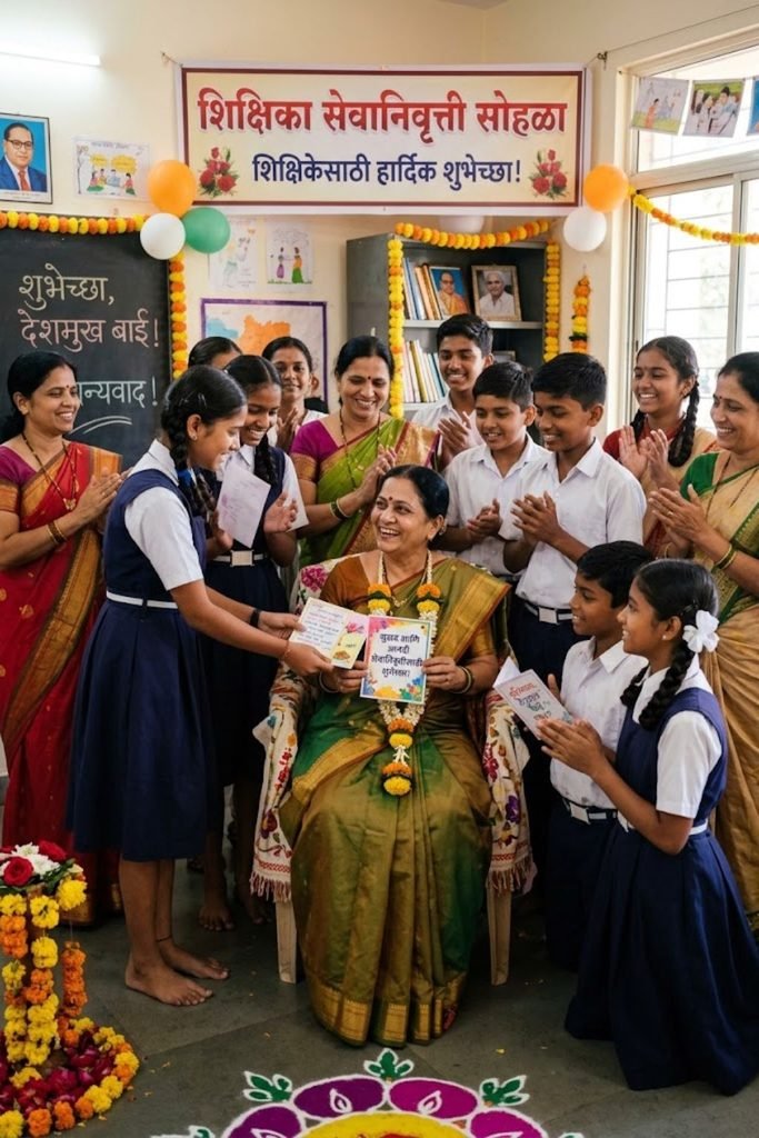 Retirement Wishes for Teacher in Marathi