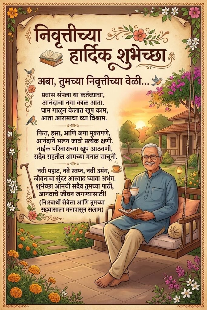 Retirement Wishes in Marathi Kavita