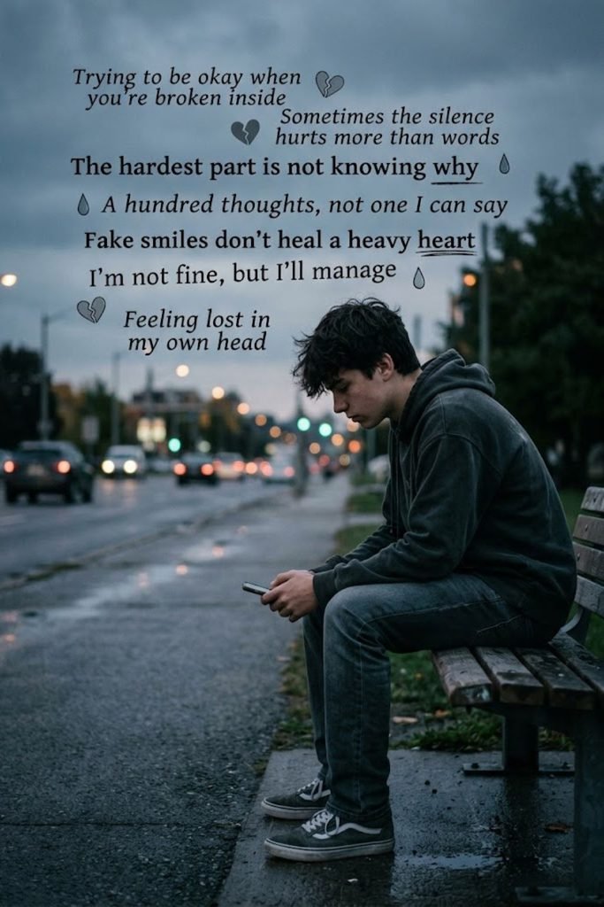 Sad Captions for Boys