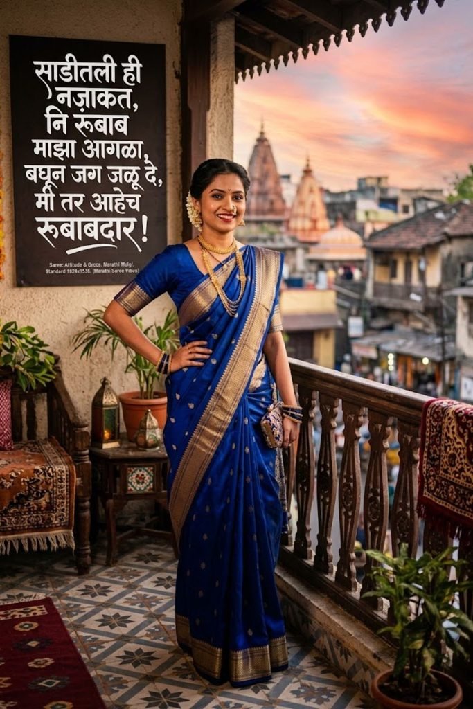 Saree Caption in Marathi Attitude