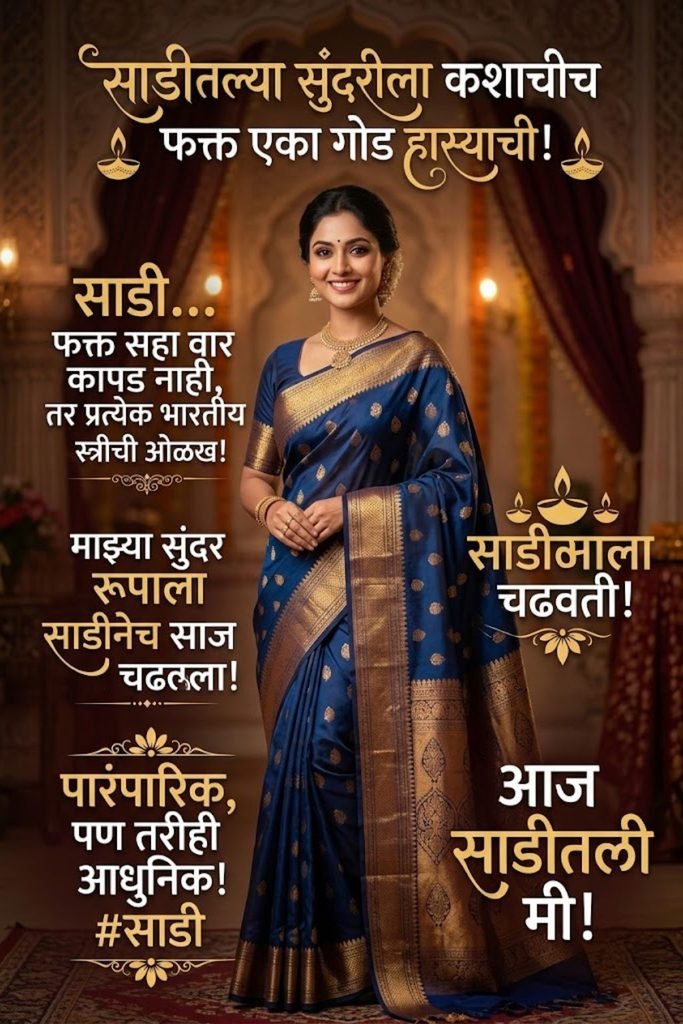 Saree Quotes for Instagram Captions in Marathi