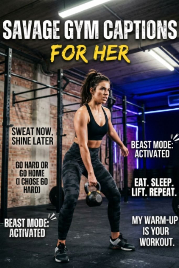 Savage Gym Captions for Instagram for Girl 😈