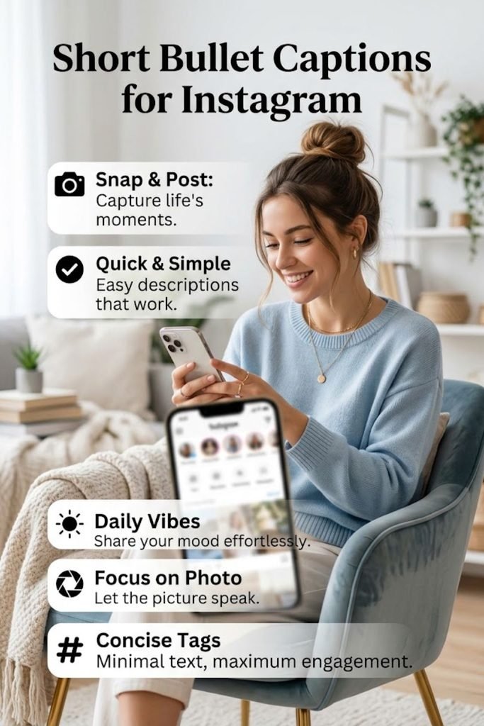 Short Bullet Captions for Instagram