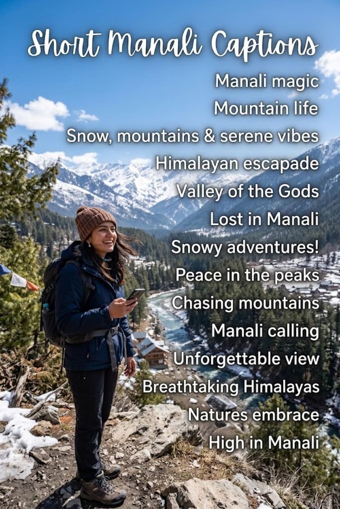 Short Manali Captions for Instagram