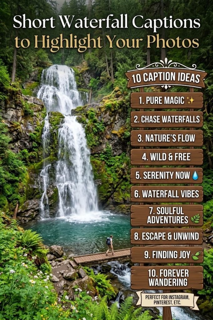 Short Waterfall Captions to Highlight Your Photos