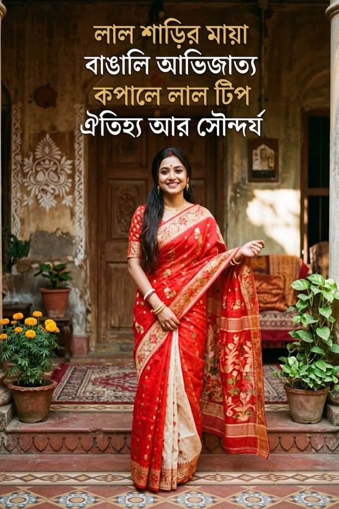 Short bengali captions for saree