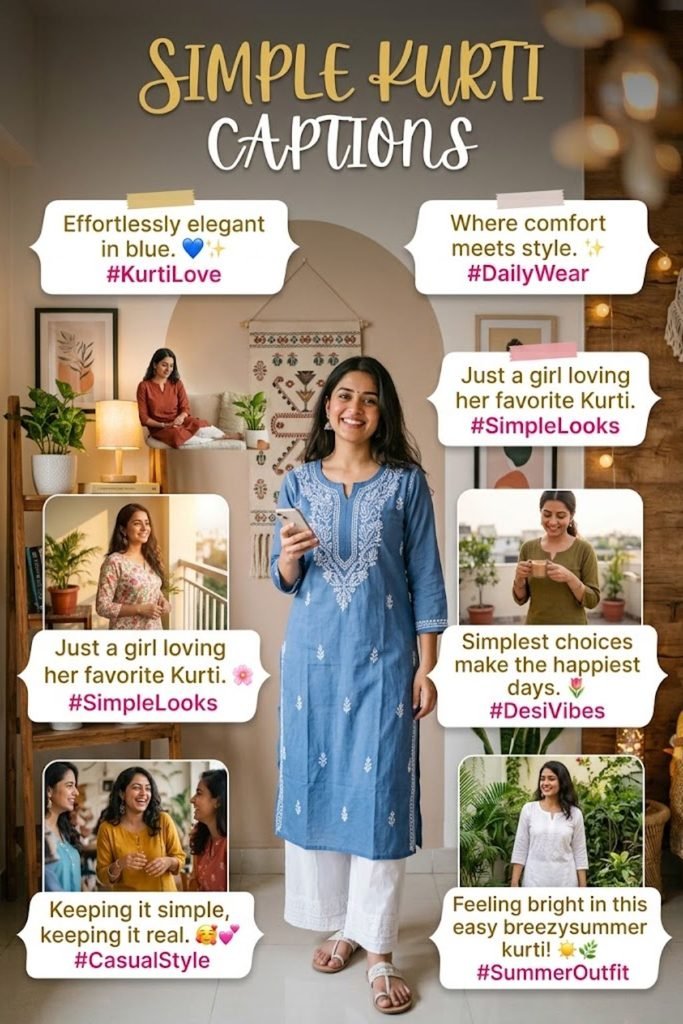 Simple Kurti Captions for Instagram