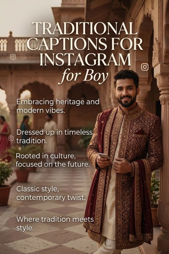 Traditional Captions for Instagram for Boy