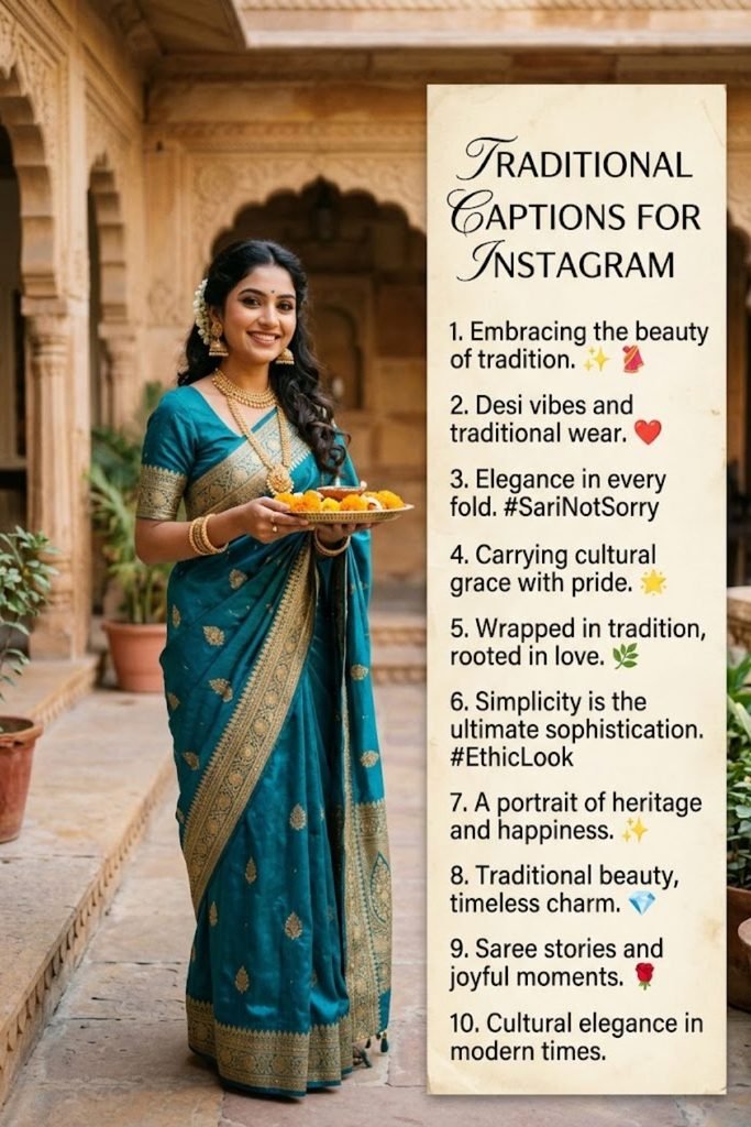 Traditional Captions for Instagram for Girl