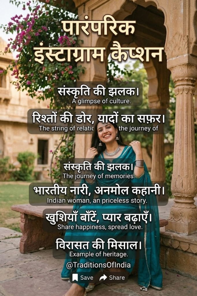 Traditional Captions for Instagram in Hindi