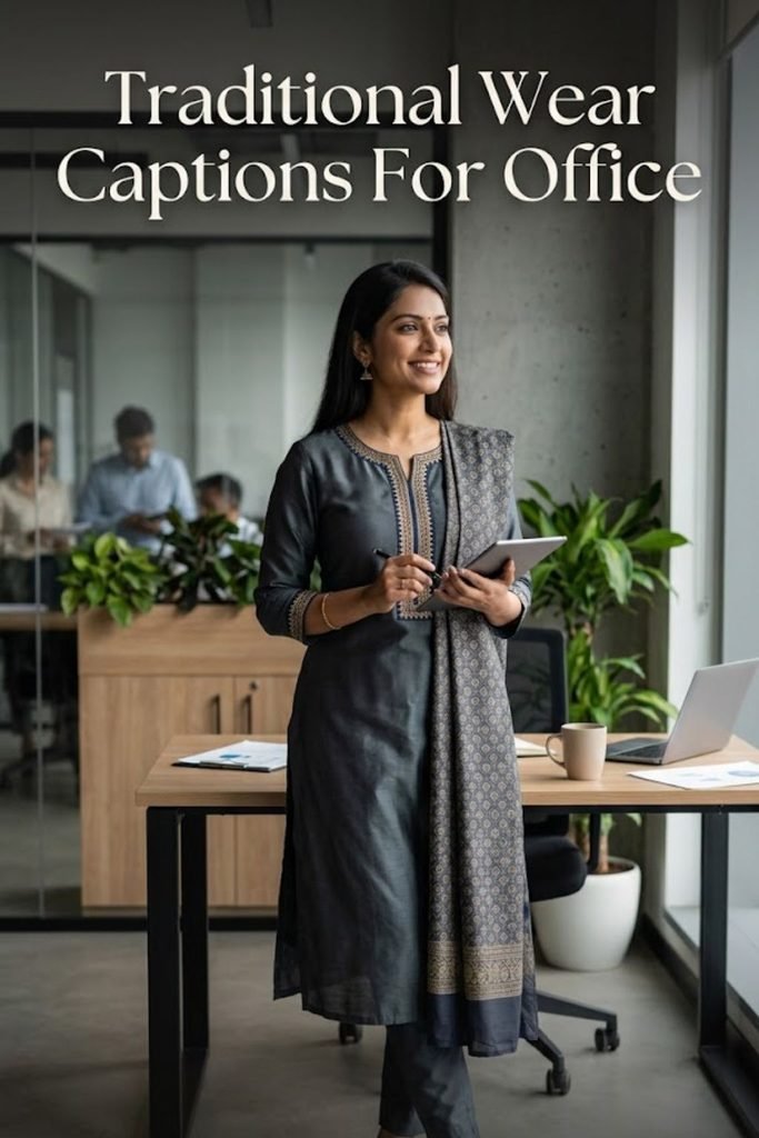 Traditional Wear Captions For Office