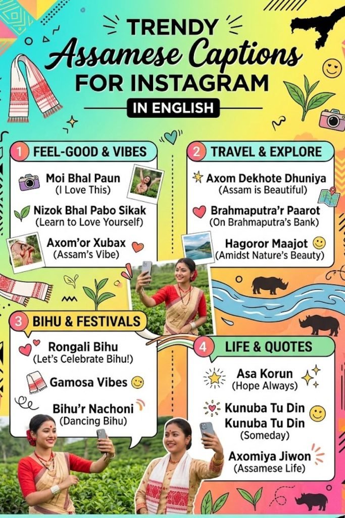 Trendy Assamese Captions for Instagram in English
