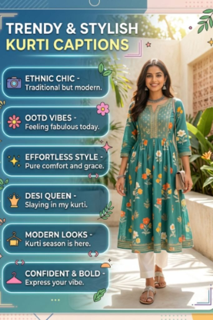Trendy & Stylish Kurti Captions