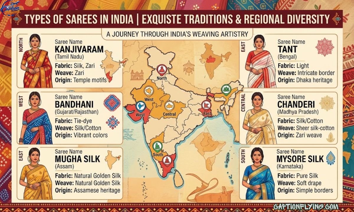 100+ Types of Sarees in India | Traditional, Famous & Beautiful Indian Saree Types