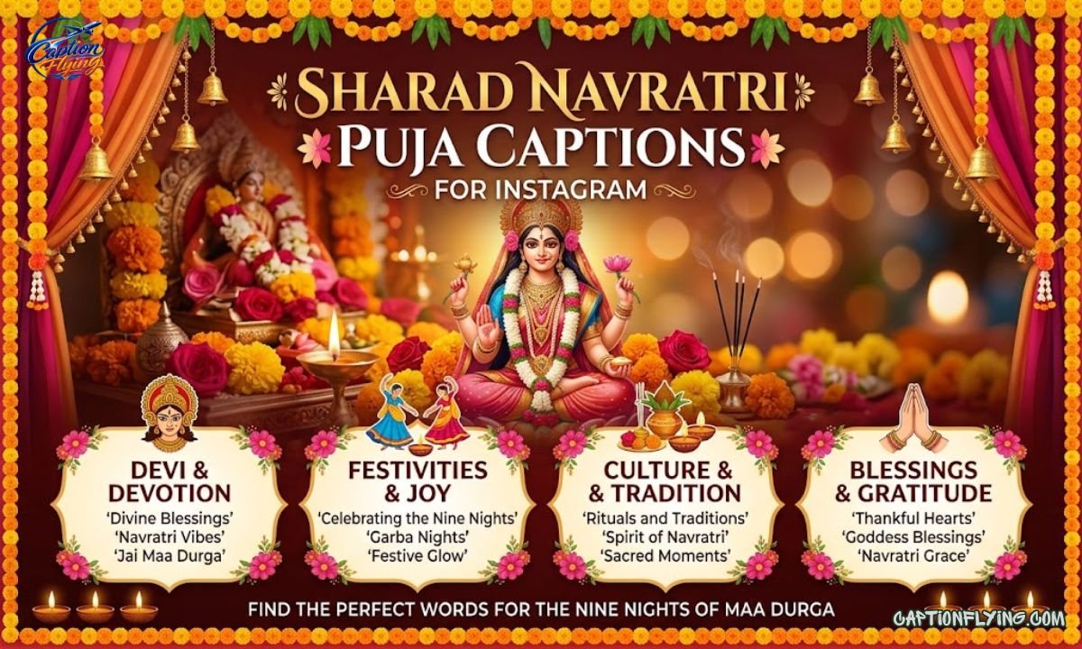 270+ Best Sharad Navratri Puja Captions for Instagram | Devotional, Festive, Mata Rani & Navratri Captions