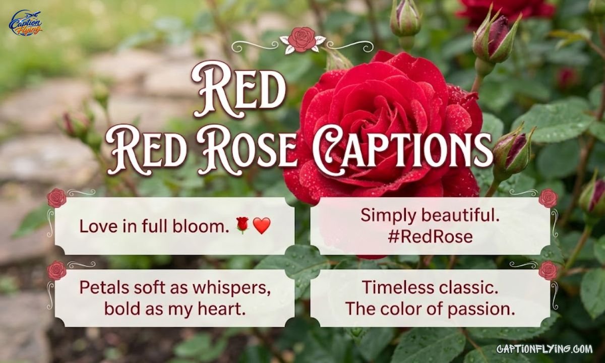 230+ Best Red Rose Captions for Instagram | Romantic, Love, Beautiful, Aesthetic & Rose Flower Captions