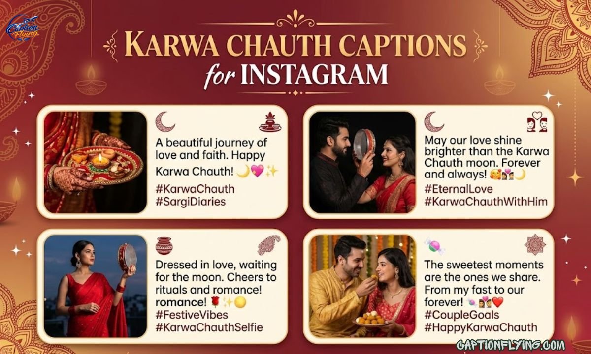 280+ Best Karwa Chauth Captions for Instagram | Romantic, Traditional, Cute & Festive Captions 
