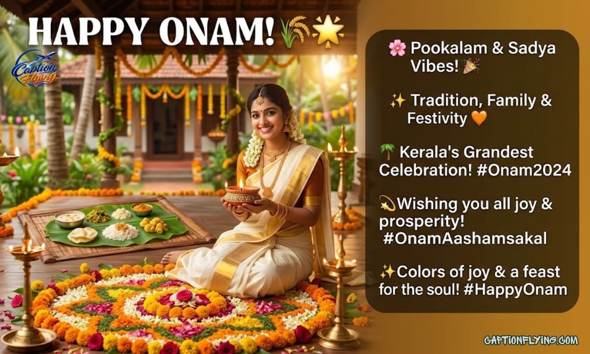 280+ Best Onam Captions for Instagram (Cute, Traditional, Funny & Malayalam)