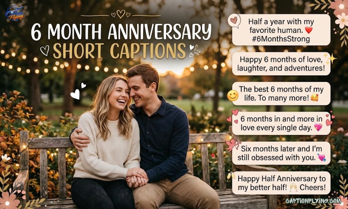 300+ Best 6 Month Anniversary Short Captions for Instagram | Cute, Romantic, Sweet & Heart-Touching Captions