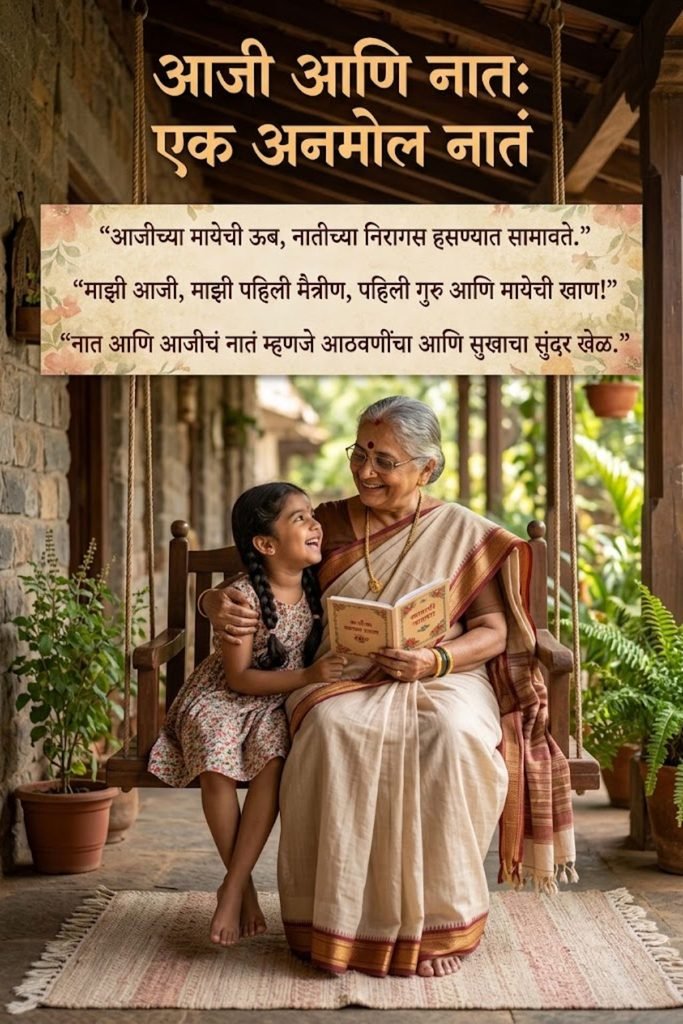 Aaji Ani Naat Quotes in Marathi