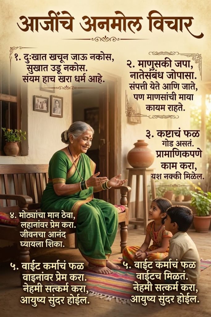 Aaji Quotes in Marathi Text