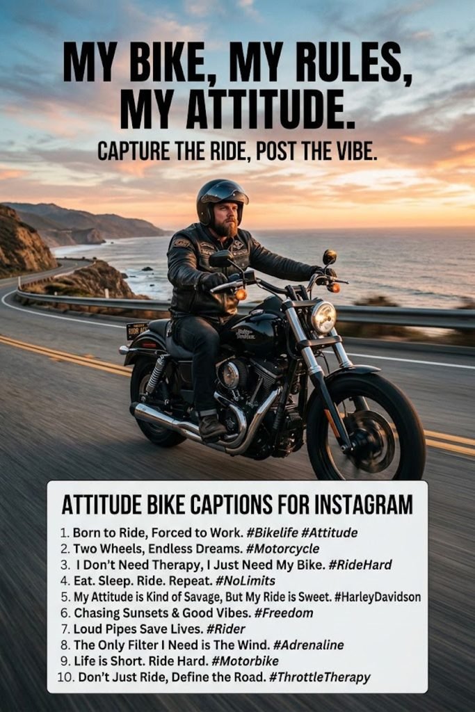 Attitude Bike Captions For Instagram