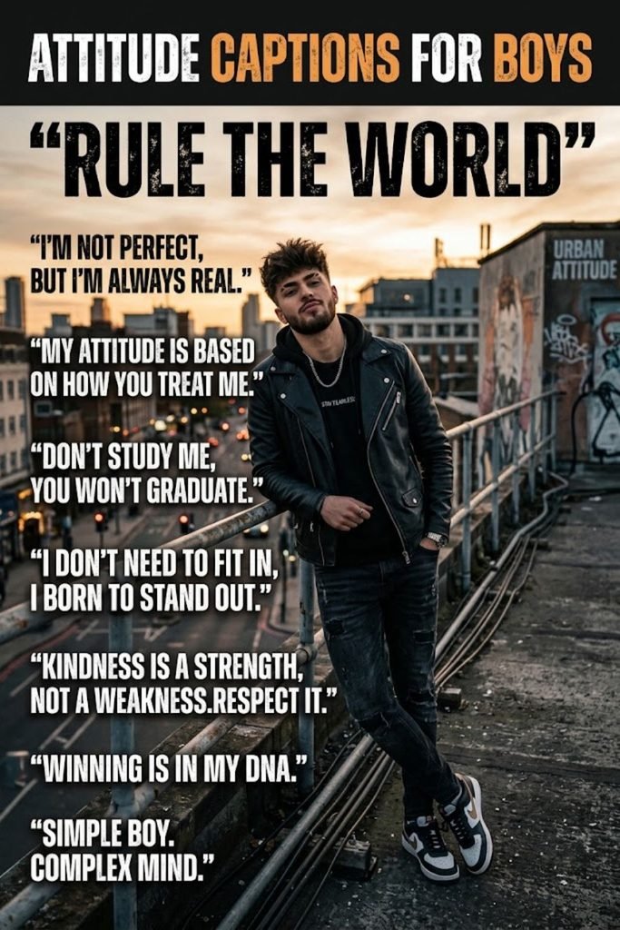 Attitude Captions for Boys