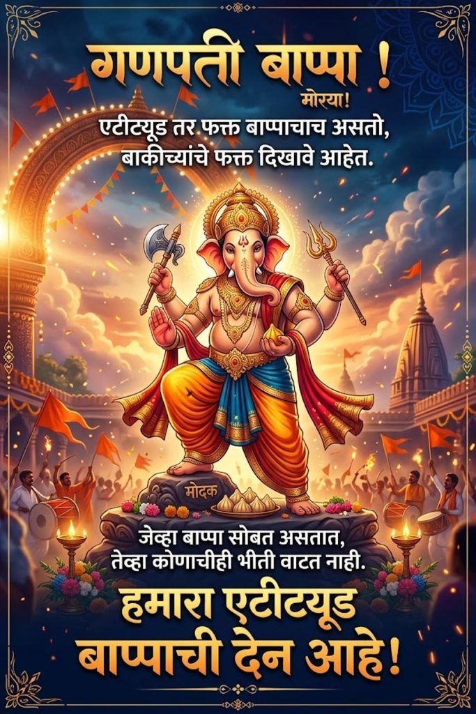 Attitude Ganpati Bappa Quotes In Marathi