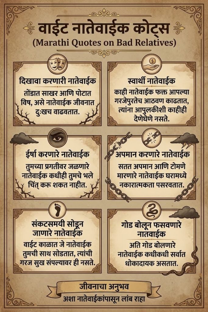 Bad Relatives Quotes in Marathi
