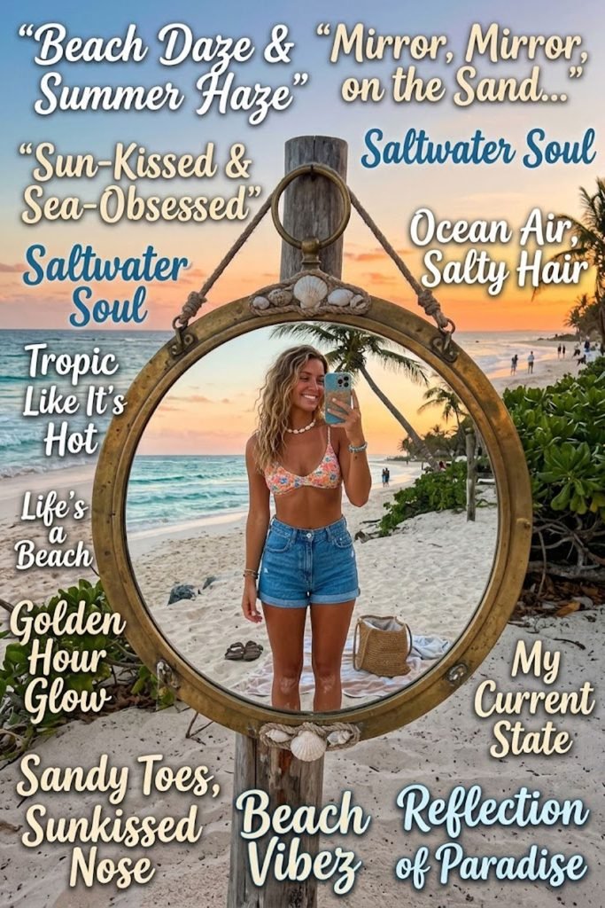 Beach Mirror Selfie Captions