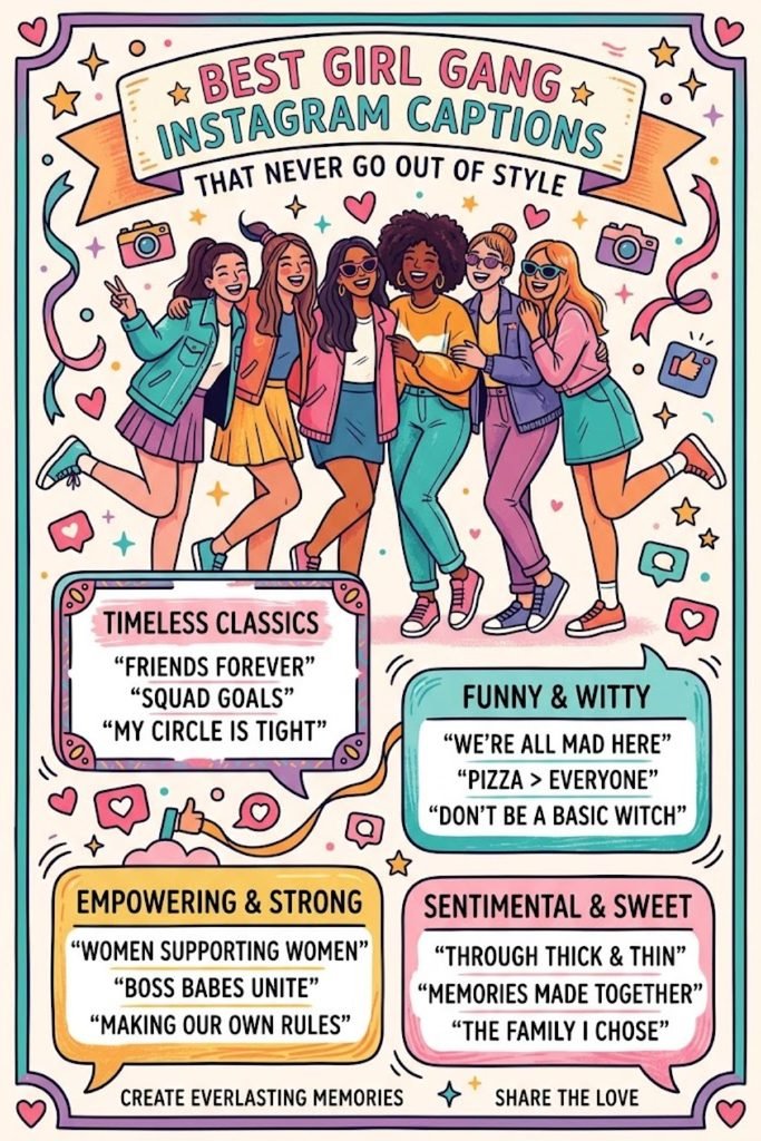 Best Girl Gang Instagram Captions That Never Go Out of Style
