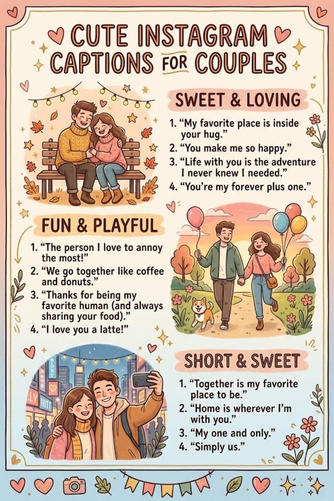 Cute Instagram Captions for Couples