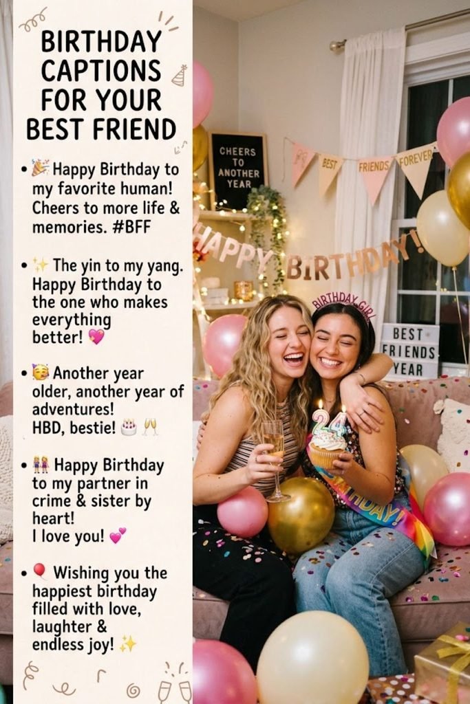 Birthday Captions for Your Best Friend
