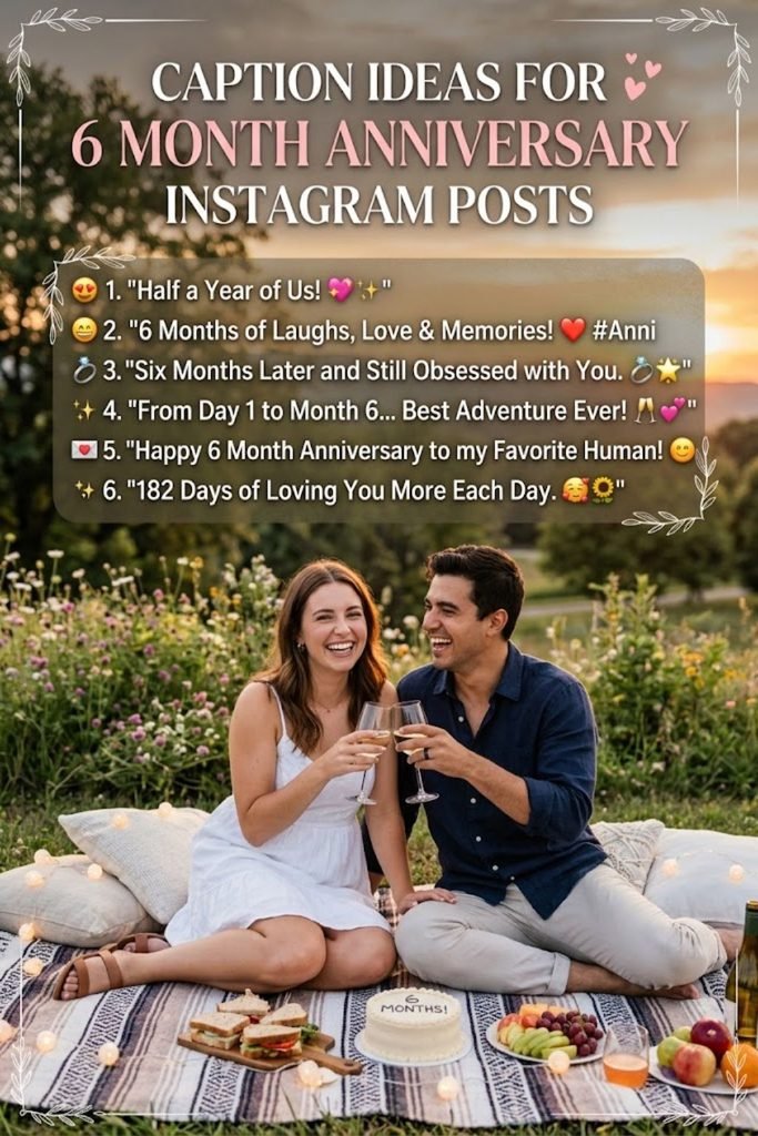 Caption Ideas for 6 Month Anniversary Instagram Posts