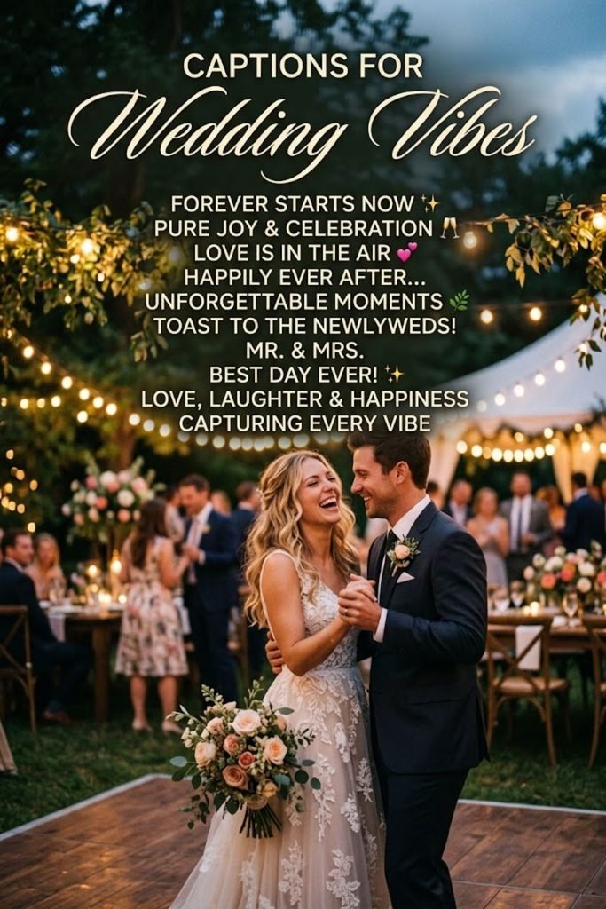Captions for Wedding Vibes