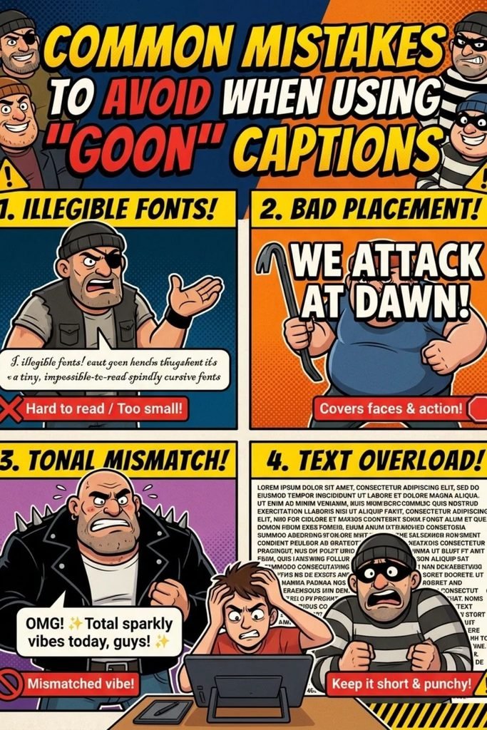 Common Mistakes to Avoid When Using Goon Captions