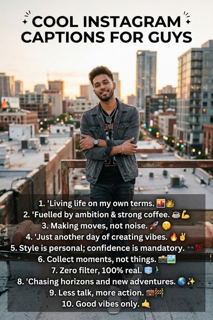 Cool Instagram Captions for Guys