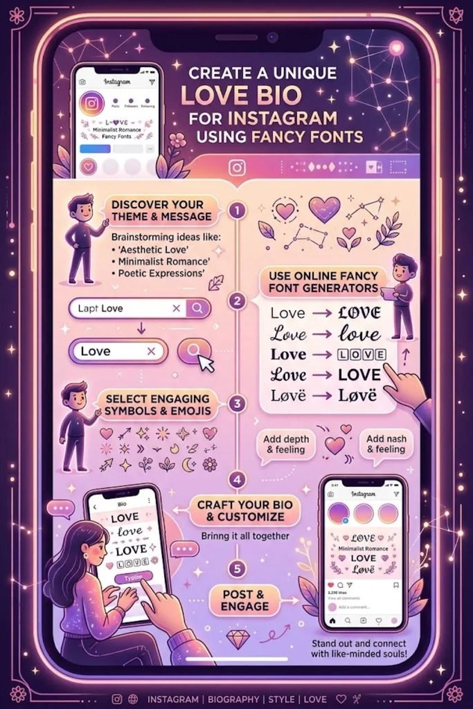 Create a Unique Love Bio for Instagram Using Fancy Fonts