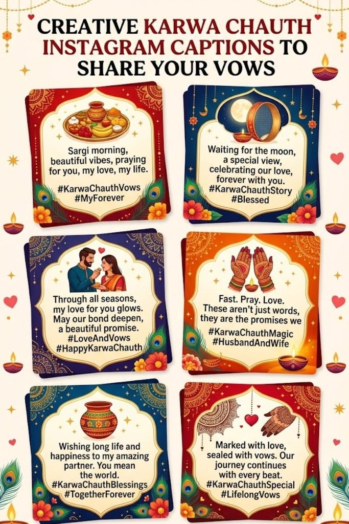 Creative Karwa Chauth Instagram Captions To Share Your Vows