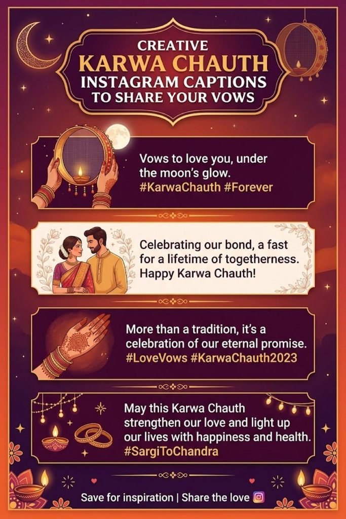 Creative Karwa Chauth Instagram Captions To Share Your Vows