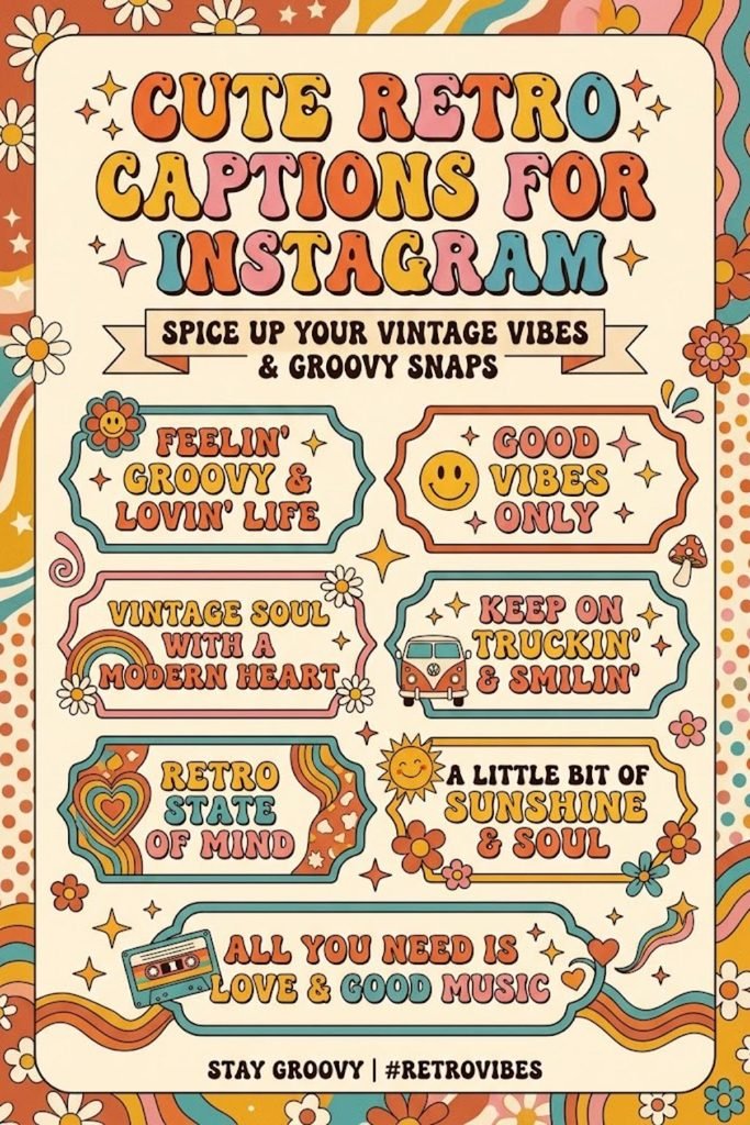 Cute Retro Captions for Instagram