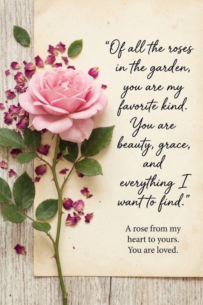 Cute Rose Quotes for Her from the Heart