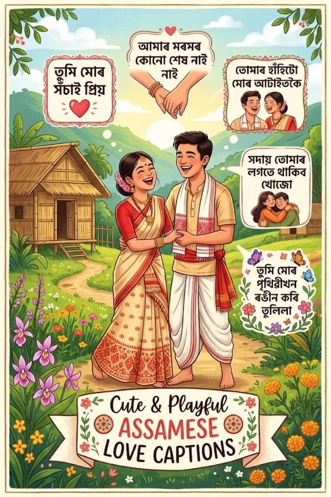 Cute and Playful Assamese Love Captions