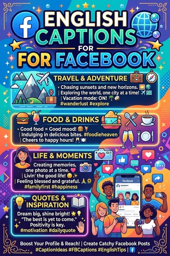 English Captions for Facebook