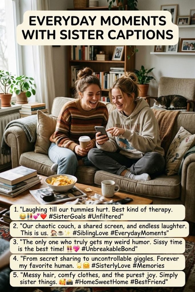 Everyday Moments With Sister Captions