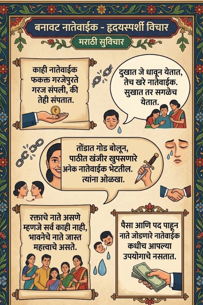 Fake Relatives Quotes in Marathi