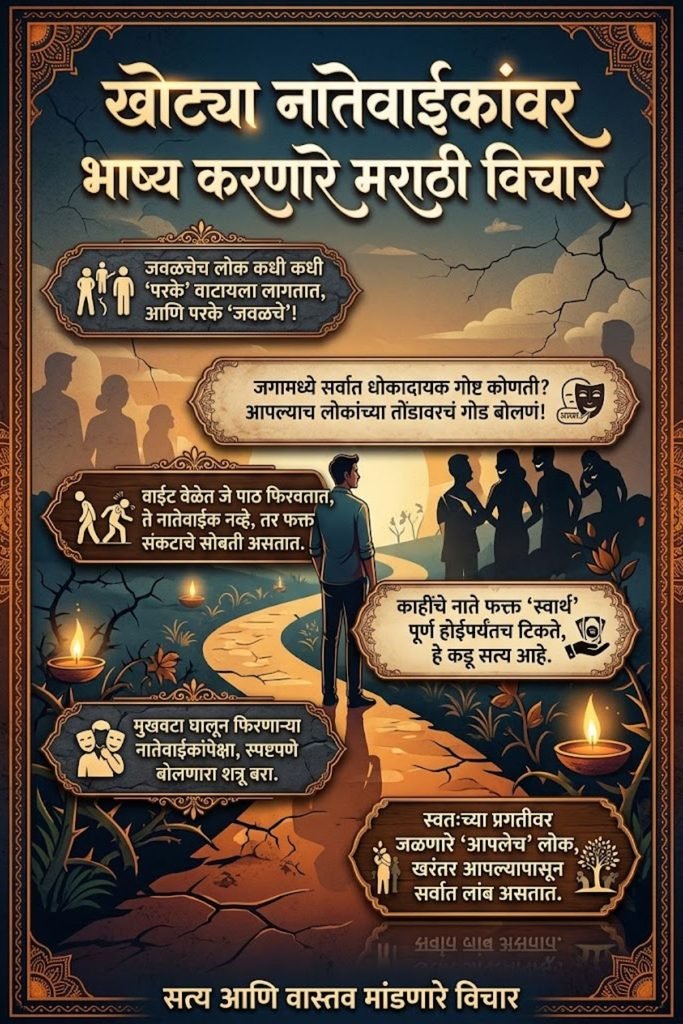 Fake Family Relatives Quotes in Marathi