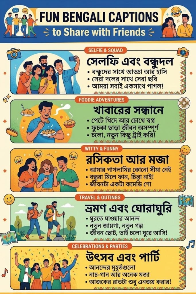 Fun Bengali Captions to Share with Friends